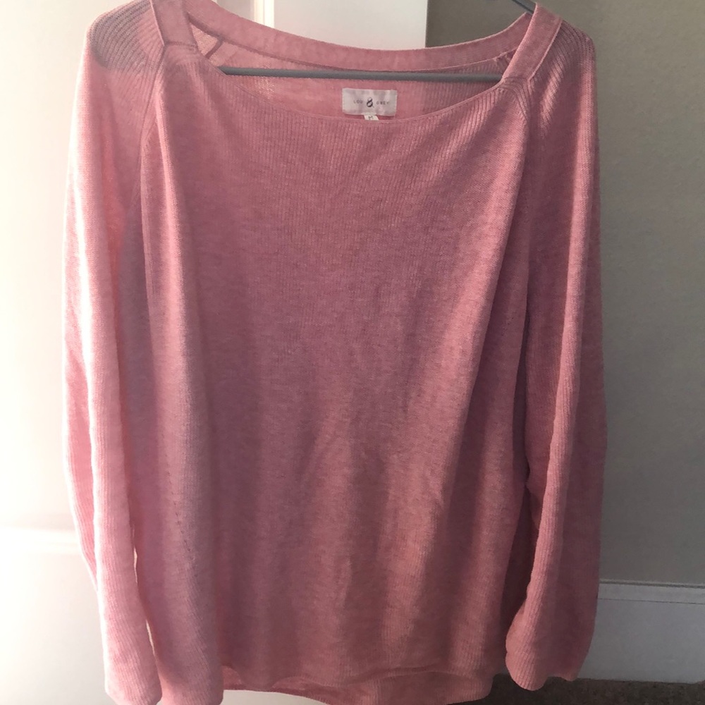 Lou & Grey Dusty Rose Scoop Neck Dolman Top